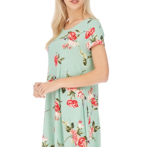 Short sleeve floral midi dress - Picture 5 of 8